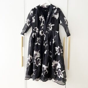 Asos black floral dress